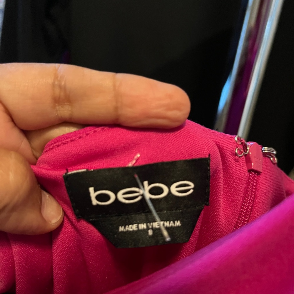 Long hot pink dress size 8